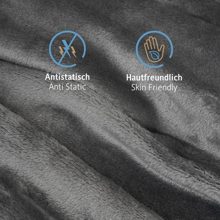 Wohndecke Sherpa Fleecedecke, Oeko-TEX Zertifizierte, Komfortec, Flauschig Kuscheldecke, warm Sherpa Sofaüberwurf, Dick Sofadecke – Bild 2