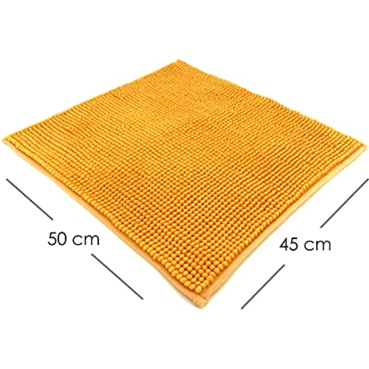 heimtexland Badematte Badvorleger Chenille Badteppich Duschvorleger, rutschhemmend beschichtet, Fußbodenheizung geeignet, fußbodenheizungsgeeignet, saugstark, schnell trocknend, strapazierfähig, rutschfest, Polyester, rechteckig, 45x50 cm, Hochflor, su... – Bild 3