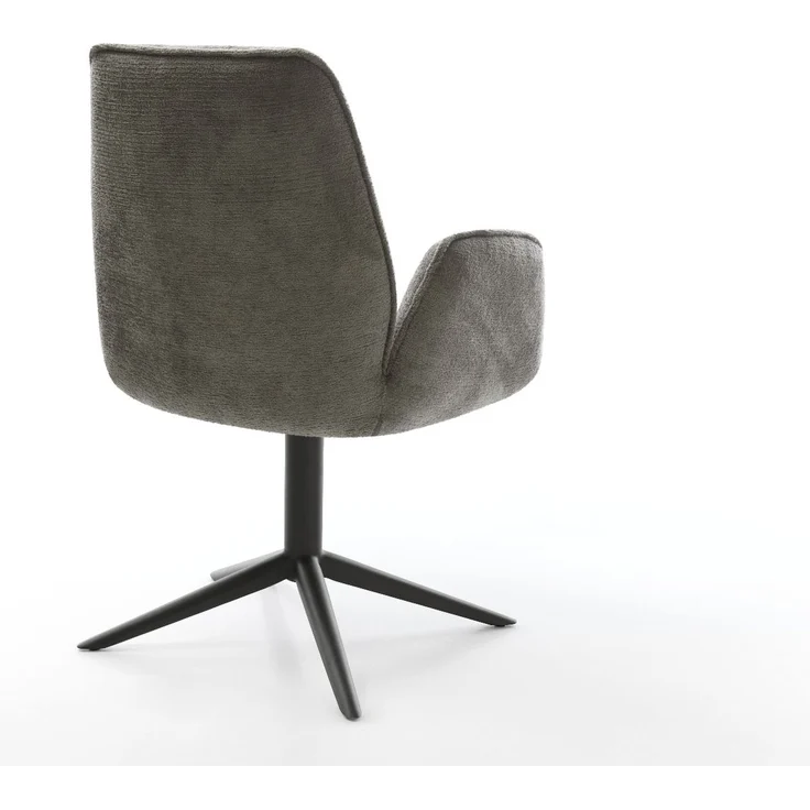 Drehstuhl Zoa-Flex Bouclé Soft Schlamm Fußkreuz Schwarz 360° drehbar Wippfunktion Taschenfederkern – Bild 5