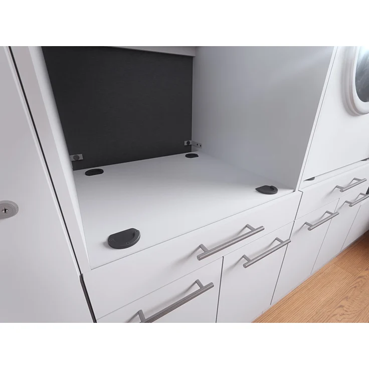 Waschmaschinenumbauschrank >LAUNDREEZY< in weiß - 235x162x67,5 (BxHxT) – Bild 7