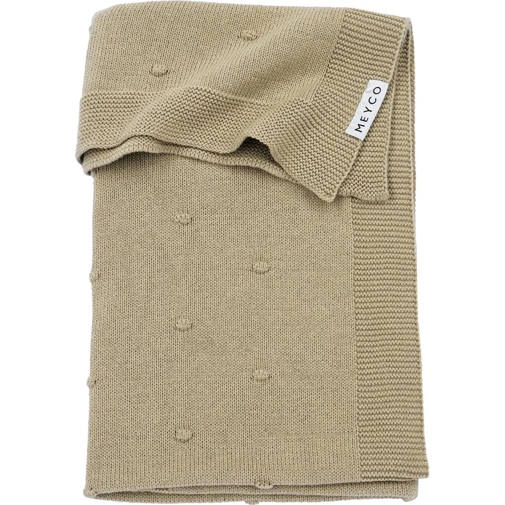 Meyco Mini Knots Babydecke 75x100 cm Sand Braun sand