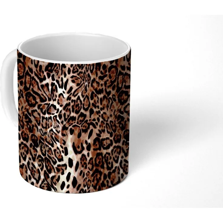 MuchoWow Tasse Tiermuster - Leopard - Design - Luxus, 1-tlg, Keramik, Kaffeetassen, Teetasse, Becher, Kaffeebecher, Geschenk