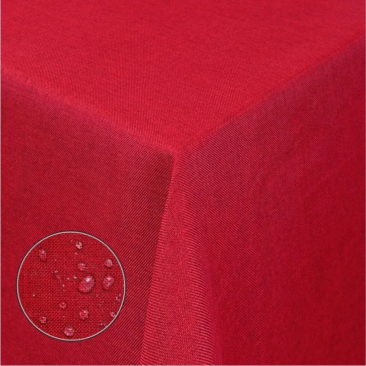 Moderno Tischdecke Tischdecke Stoff Damast Leinen-Optik Jacquard mit Fleckschutz, Eckig 80x80 cm – Bild 1