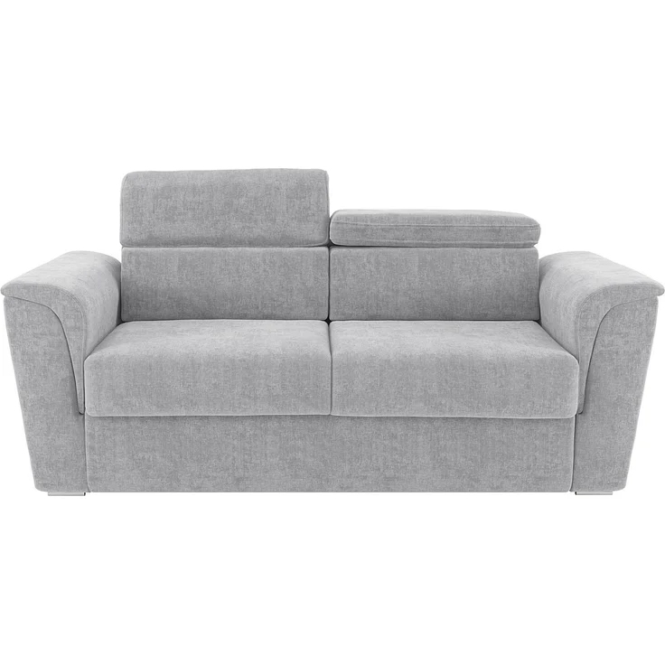 Vente-unique - RIZORA - Schlafsofa - Plastik - Kunststoff (PVC) - Hellgrau - 210 x 223 x 95 cm – Bild 4