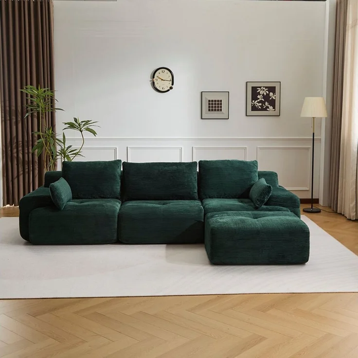 Leawin Sofa Sofa 3-2-1 Sitzer mit Schlaffunktion – Wohnzimmersofa modern & bequem, Bequemes Sofa mit Bettfunktion – modern, kompakt und flexibel nutzbar – Bild 5