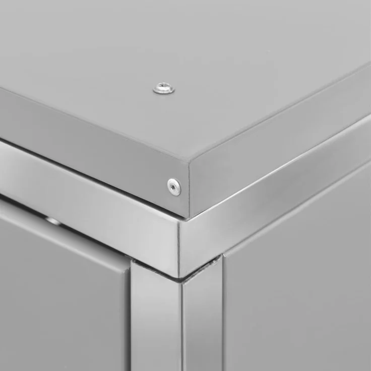 vidaXL Mülltonnenbox für 3 Tonnen 207x77,5x115 cm Edelstahl 149560 – Bild 8
