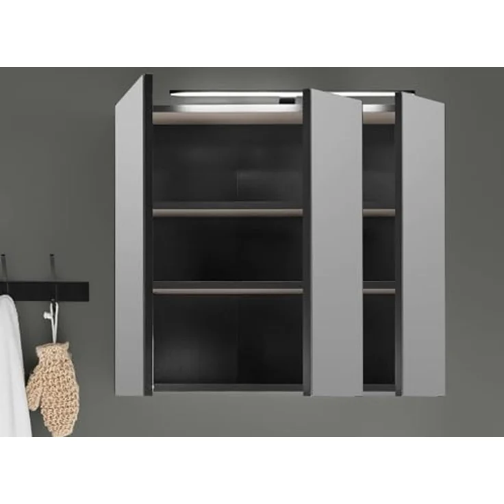 moebel-dich-auf Badezimmerspiegelschrank VENEZIA (Badezimmer Spiegelschrank in kaschmir 80 cm breit) – Bild 5