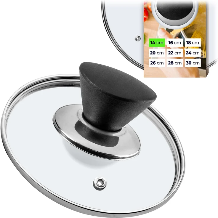 KADAX Deckel 14 cm Glasabdeckung für einen Topf – Bild 1