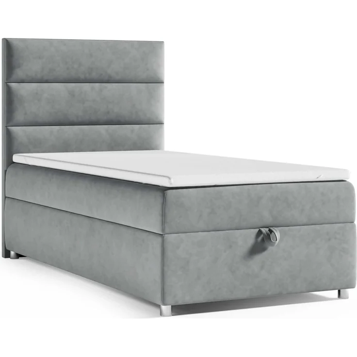 Best for Home Boxspringbett K4 SINGLE mit Bettkasten (Grau 100x200) – Bild 1