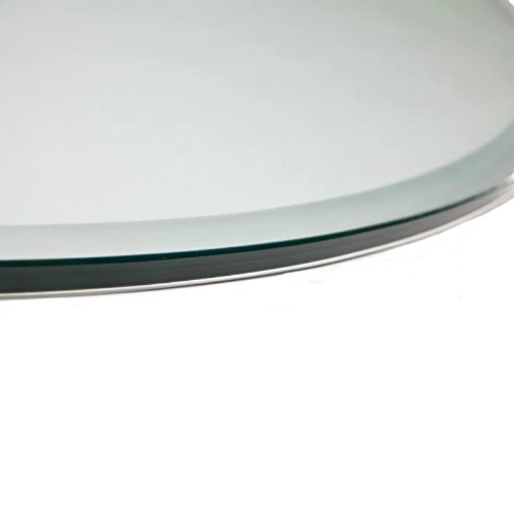 HOOZ Tischplatte aus Glas Ø 60 x 0,6 cm oder als Funkenschutzplatte für den Kamin (Klarglas, 1 St, ESG-Sicherheitsglas), mit hochwertigem Facettenschliff – Bild 8