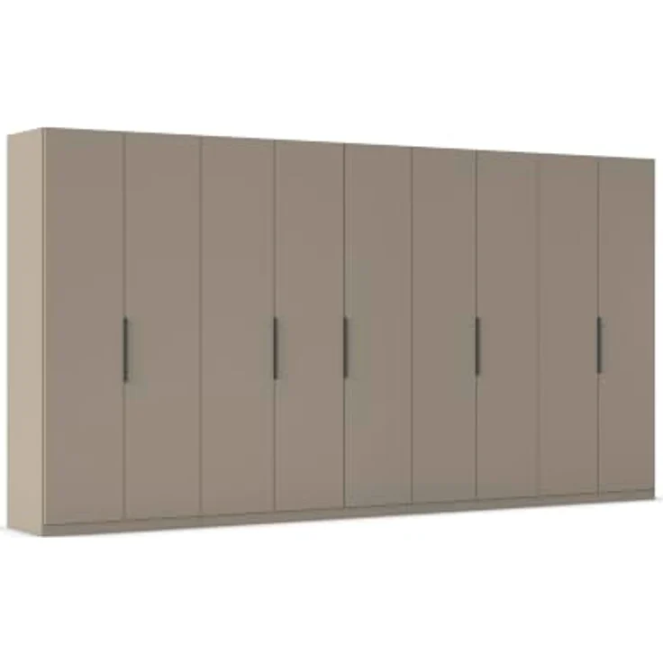 Rauch Möbel MYLORA, Kleiderschrank, Farbe Fango, Breite 405 cm | Schrank mit patentiertem Schnellmontagesystem, 9-türig, Zubehör Comfort, für Schlafzimmer, Ankleidezimmer, Garderobe – Bild 1