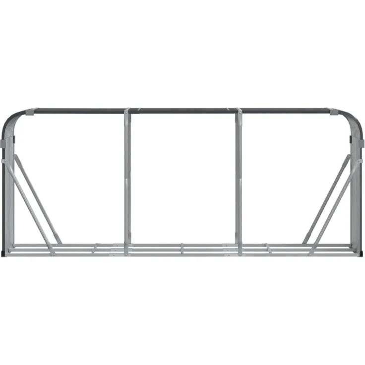 vidaXL Holzkorb Anthrazit 234x45x100 cm Verzinkter Stahl 364565 – Bild 8