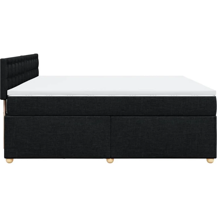 vidaXL Boxspringbett mit Matratze Schwarz 180x200 cm Stoff 3289075 – Bild 7