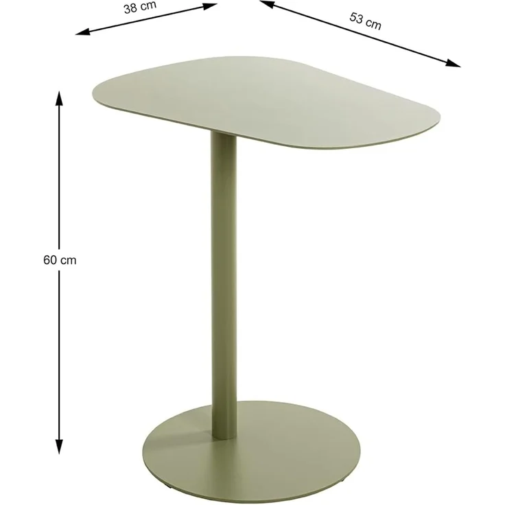 HAKU Möbel Beistelltisch, Metal, Grün, T 38 x B 53 x H 60 cm – Bild 2