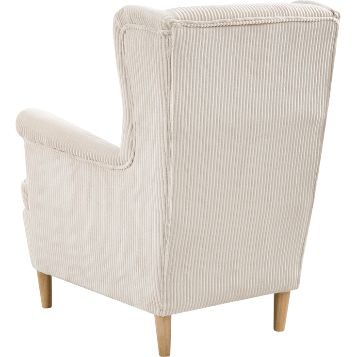 Ohrensessel ABSON Cord Hellbeige – Bild 6
