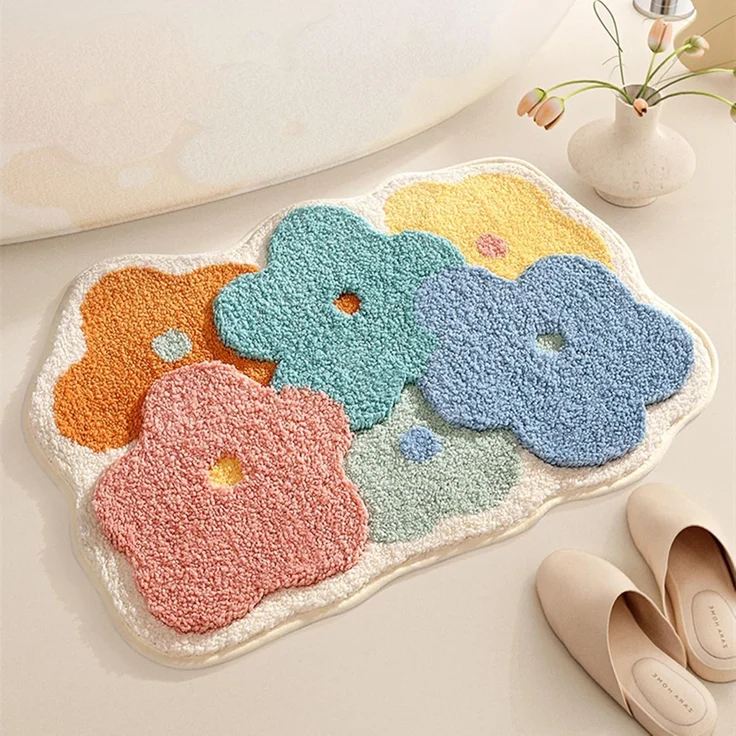 ABC Badteppich, 45 x 70 cm, rutschfest, aus flauschiger Mikrofaser, geeignet für Badezimmer und Küchen, Eingangsbereich, saugfähig, maschinenwaschbar – Bild 4