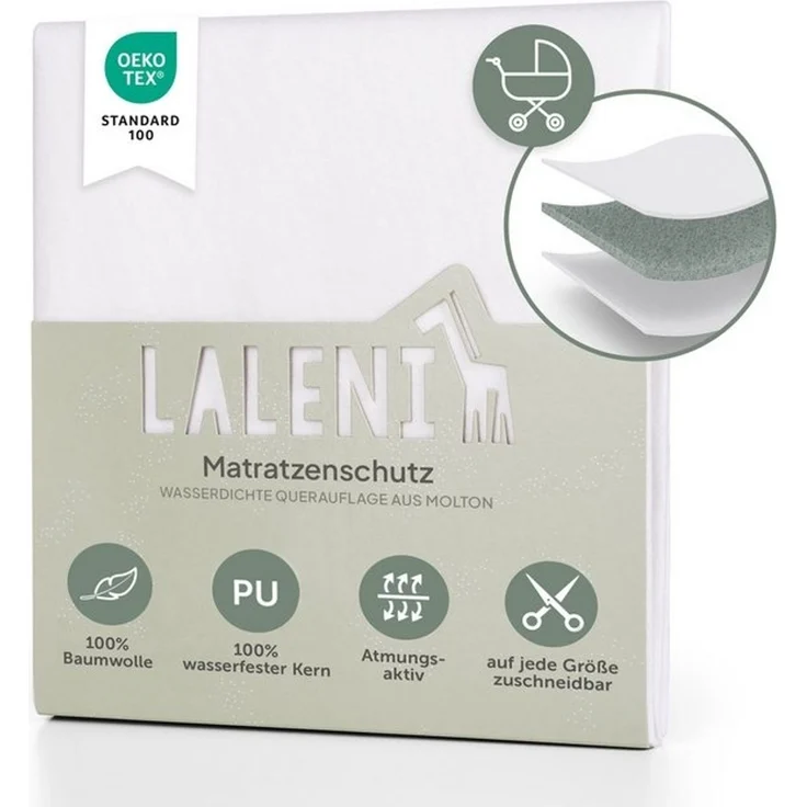 Matratzenauflage Molton Inkontinenzunterlage wasserdicht & atmungsaktiv Laleni, wasserdicht & atmungsaktiv aus 100% Baumwolle – Bild 4