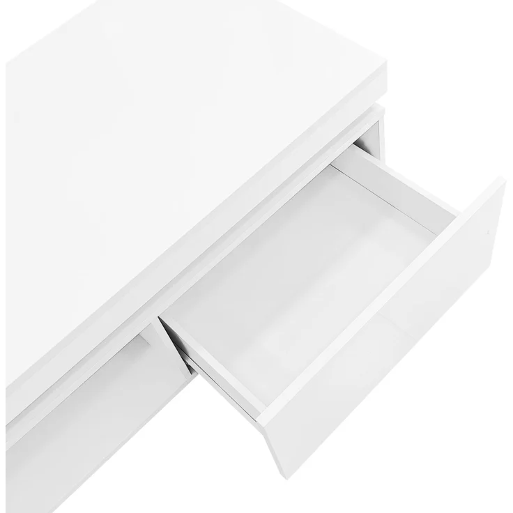 Couchtisch 100x50x40,3 cm mit Hochglanz-Oberfläche, LED-Beleuchtung, 1 Schublade, robuster Spanplatte – Bild 8