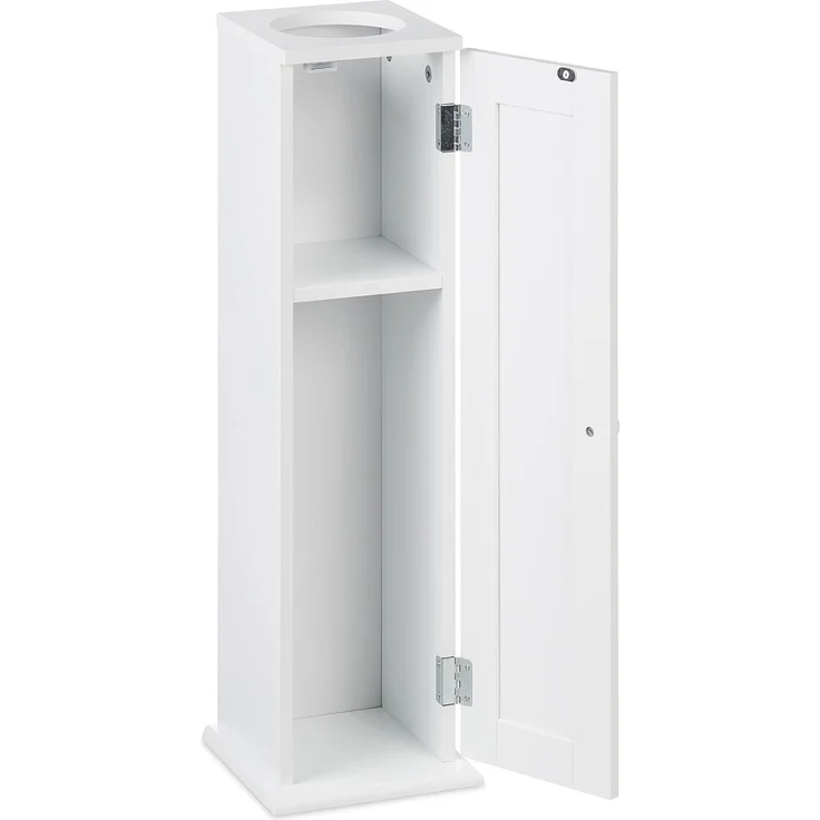 Relaxdays Schmaler Toilettenschrank mit 2 Ablagen – Bild 6
