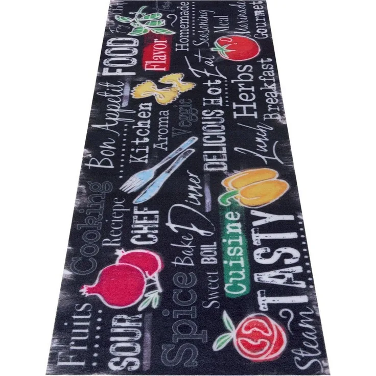 HANSE Home Küchenläufer Delicious Kitchen Board, rechteckig, Höhe: 3 mm, Läufer, Rutschfest, Küchenteppich, Küche, Teppich, Pflegeleicht