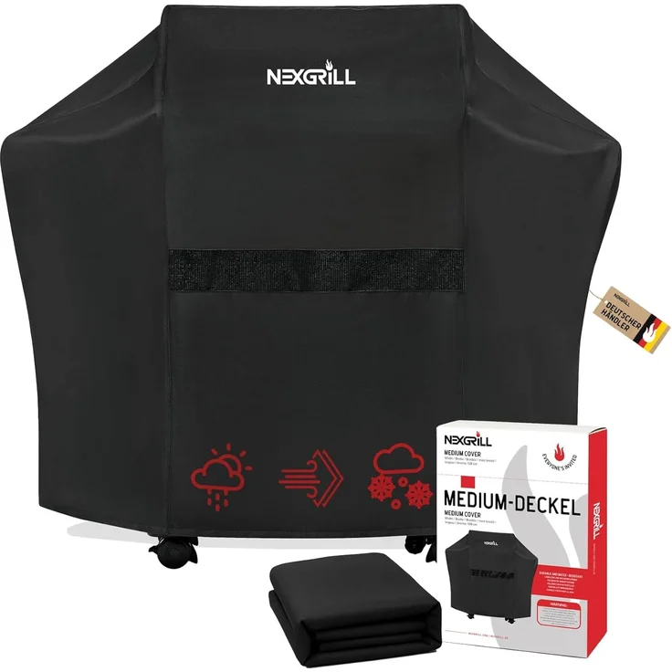 nexgrill Grillabdeckhaube Universal Grillabdeckung 178cm, 165cm, 150cm, Schutzhülle für Grill, schwarz, Grillabdeckung wetterfest – Bild 1