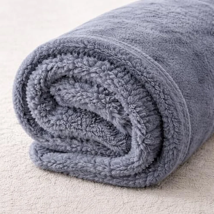 Wohndecke Flanell und Sherpa, VIVA Home, Oberseite weicher Flanell und Rückseite wärmendes Sherpa – Bild 6