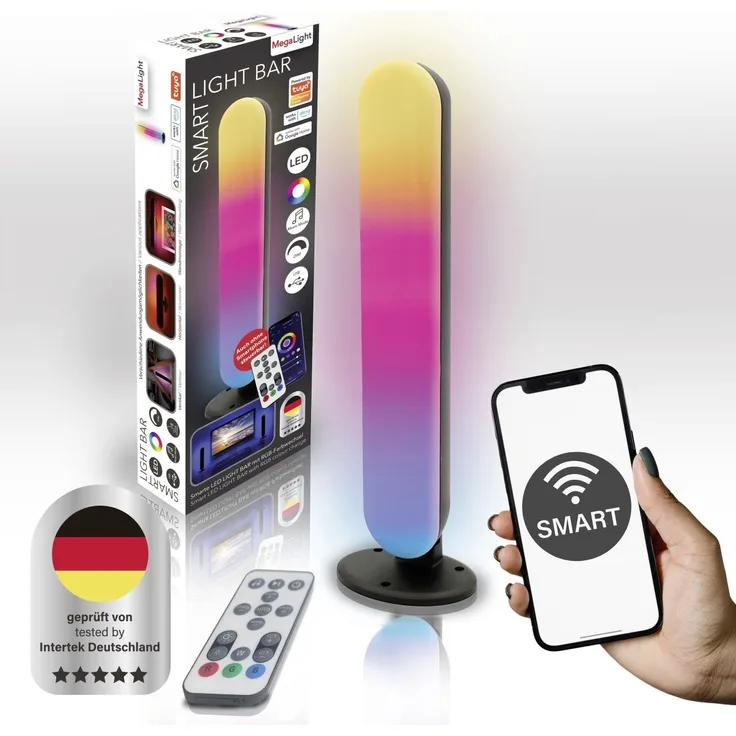 MegaLight Smart Light Bar Tuya 3,5W, RGBIC, BT 4. 2, Tuya App, IP20