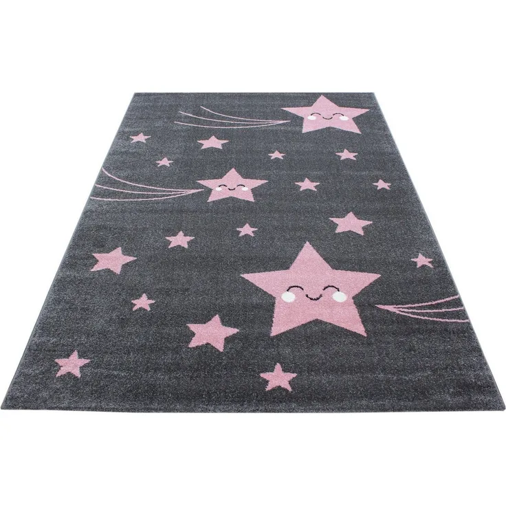 Ayyildiz Teppiche Kinderteppich Kids 610, rechteckig, Höhe: 12 mm, Motiv Sterne, Kurzflor