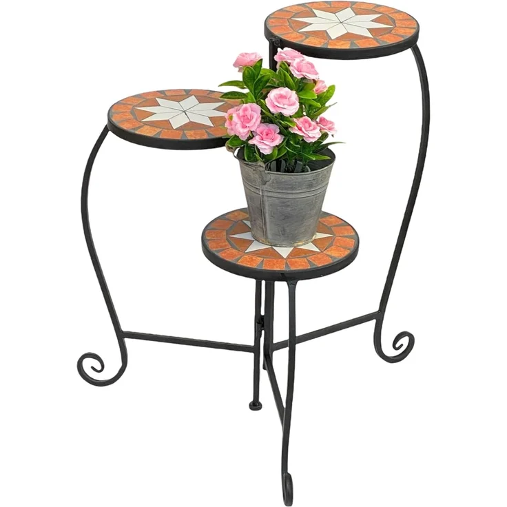 Blumentreppe Merano 12020 Mosaik 55cm Blumenständer Blumenregal Blumenhocker – Bild 5