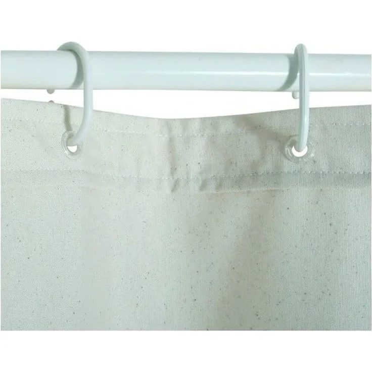 MSV Anti-Schimmel Duschvorhang "Naturel" Anti-Bakteriell, waschbar, wasserdicht Polyester/Baumwolle 180x200cm – Bild 3