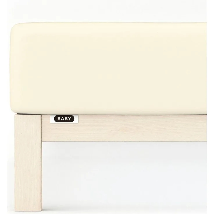 Schlafgut 'Easy' Spannbettlaken, MADE IN GREEN by OEKO-TEX®, Gummizug: rundum, Jersey Elasthan, Yellow Light, XL 180x200 cm - 200x220 cm