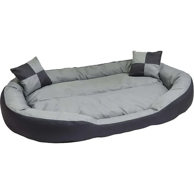 Hossi's Wholesale Tierbett Tierbett Hundekissen Hundebett L 110 x 80 x 20 cm grau weich Wendekissen – Bild 4