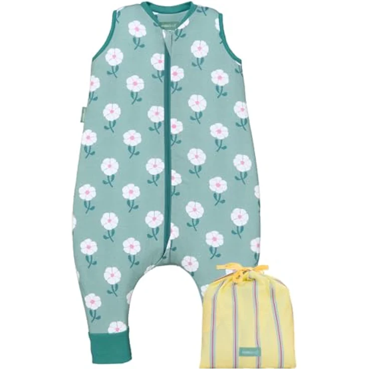 molis&co - Baby Schlafsack mit Füßen - Ideal für Frühling und Herbst - Babyschlafsack mit Füßen 1 tog - Leicht gepolstert - 100% Baumwolle (Oeko-TEX 100), Premium Qualität - Sakura Garden (70 cm) – Bild 2