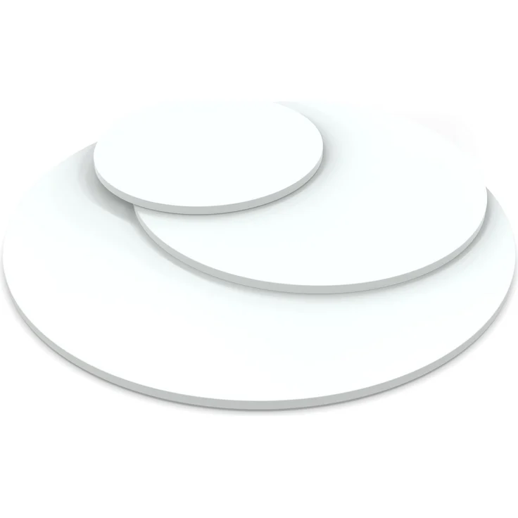 Dekor Spanplatte 28mm Tischplatte rund melaminharzbeschichtet weiß mit ABS Kante Umleimer - Größe 100 x 100 cm - Höhe 2,8 cm - Farbe Icy White – Bild 2