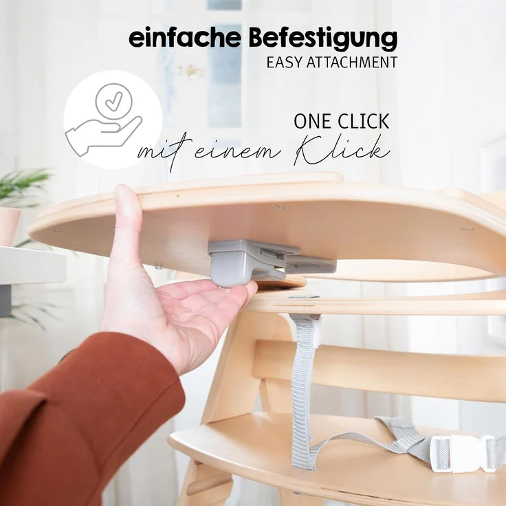 roba Essbrett aus Holz - Erweiterung & Zubehör für Hochstuhl Sit Up Flex - Kompatibel mit Gurtsystem und Hochstuhlauflagen - ab 6 Monaten - Stone washed – Bild 10