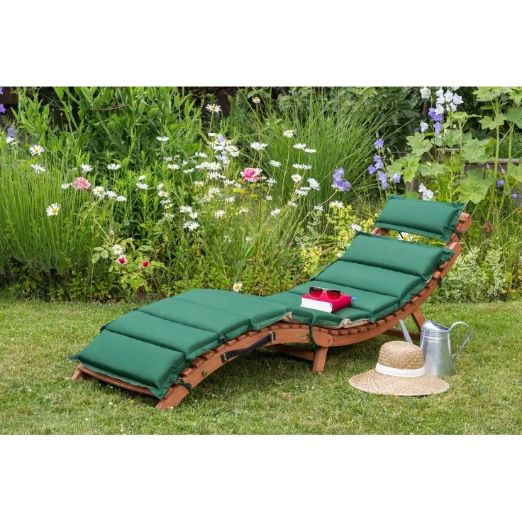 MERXX Gartenliege Ipanema, Eukalyptusholz, klappbar, inkl. Auflage