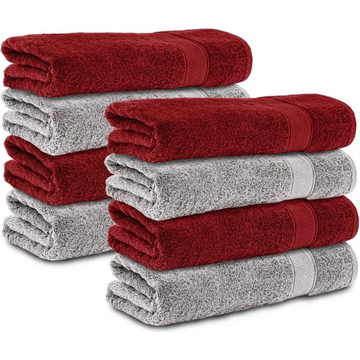 Komfortec Handtücher 100% Baumwolle, 470 g/m², Frottee (8-St), Badetücher 50x100 cm Set, Weich – Bild 1