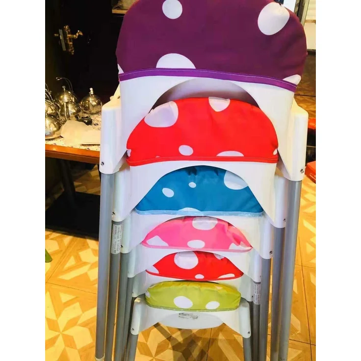 ZARPMA Sitzbezüge Kissen Kompatibel für Ikea Antilop Hochstuhl , Waschbar Faltbarer Baby Hochstuhl Bezug Kinder Sitz Covers Stuhlkissen(Lila) – Bild 6