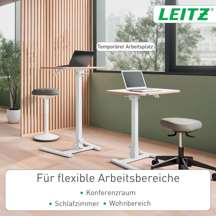 Leitz Sitz-Steh-Tisch Ergo klappbar weiß – Bild 7