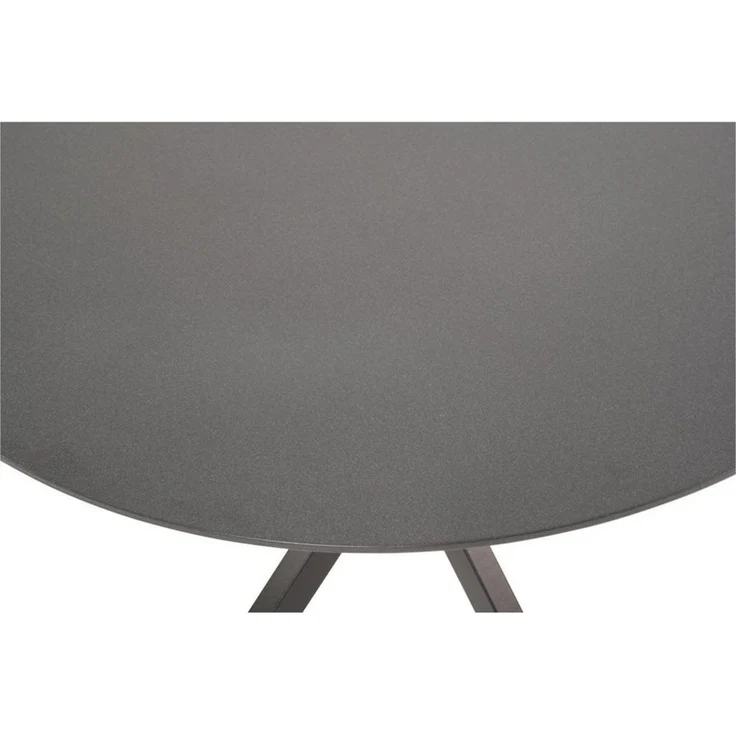 Lesli Living Gartentisch Tafel Kaffeetisch Tisch rund ø90x73 cm Aluminium Glas – Bild 2