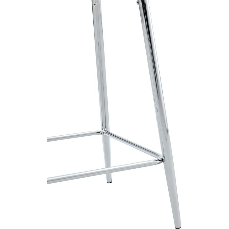 Transparente Barhocker Set, 2er Pack, mit Metallgestell in Silber/Gold/Schwarz, Moderne Design-Stühle für Küche, Bar oder Esszimmer (Nur Stühle, ohne Tisch)--Silber--51x45x102cm--YOUDENOVA – Bild 9