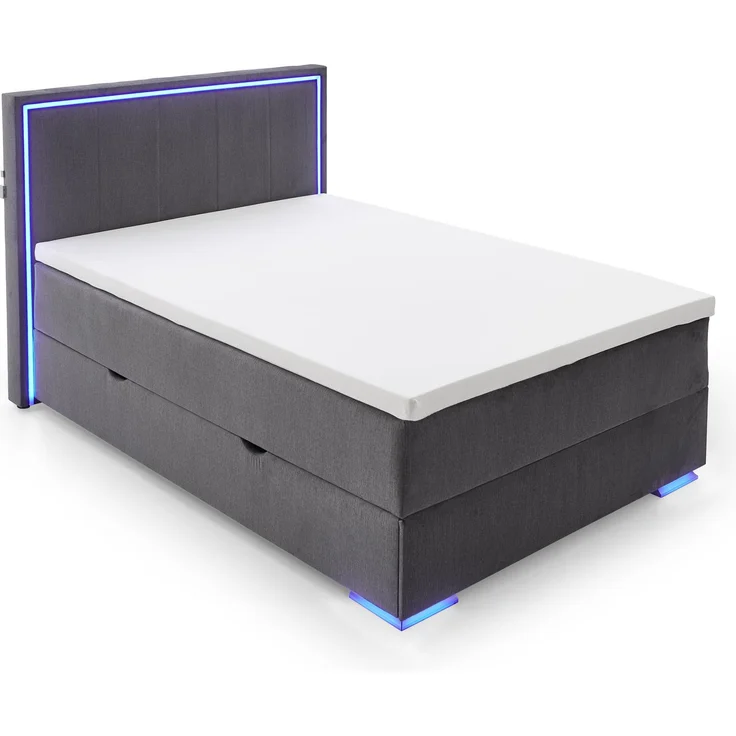 Colorado II Boxspringbett grau Stoffbezug Breeze 209cm x 151cm x 121cm – Bild 1