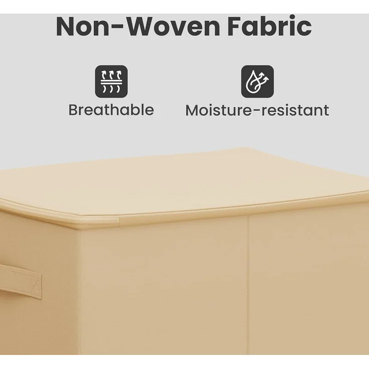 vidaXL Aufbewahrungsbox 6 stk. Vliesstoff 55 x 35 x 32 cm 61,6 L Creme 42024607 – Bild 4