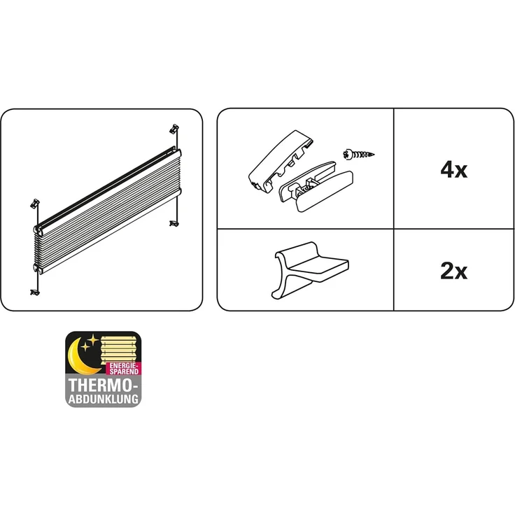 Gardinia Waben-Verdunklungsplissee weiß Concept – Bild 6