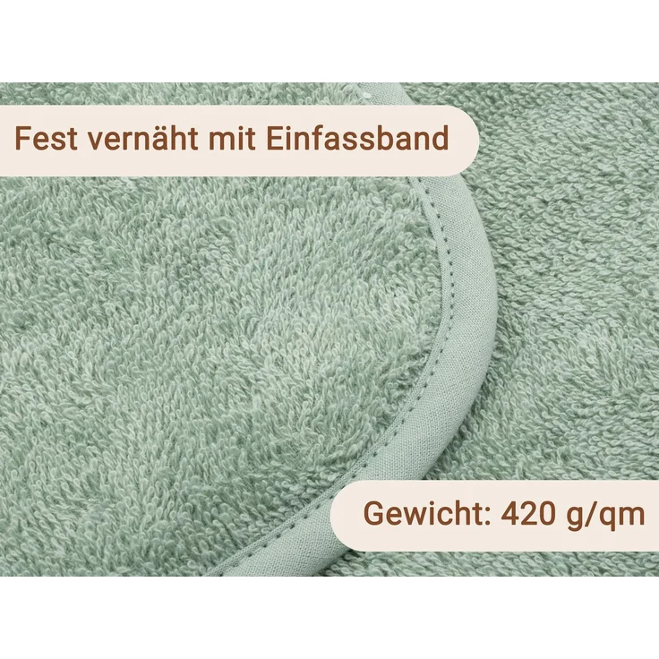 ZOLLNER Kapuzenhandtuch, Walkfrottier (1-St), 100 x 100 cm, 100% Baumwolle, vom Hotelwäschespezialisten – Bild 1