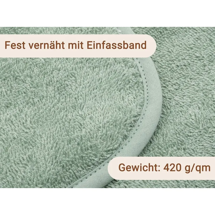 ZOLLNER Kapuzenhandtuch, Walkfrottier (1-St), 100 x 100 cm, 100% Baumwolle, vom Hotelwäschespezialisten