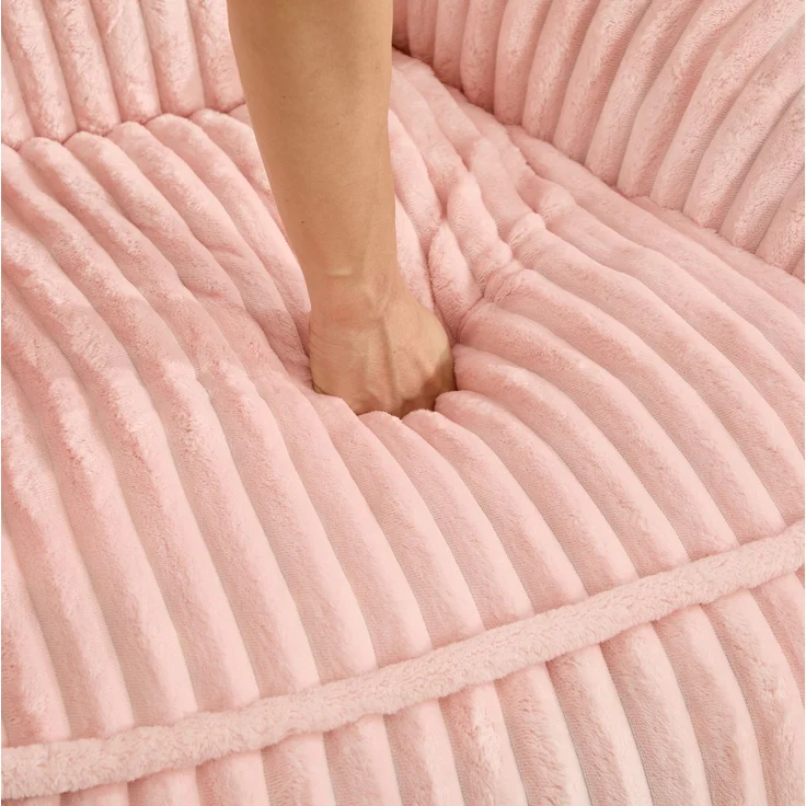 DESVIAE Sitzsack Rosa aus Cord , 73 x 98 x 92 cm– Schaumstofffüllung – Bild 5