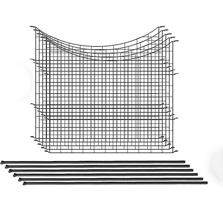 Teichzaun Unterbogen Set - 5 Zaunelemente ca. 390 x 52,5 cm - Anthrazit – Bild 5