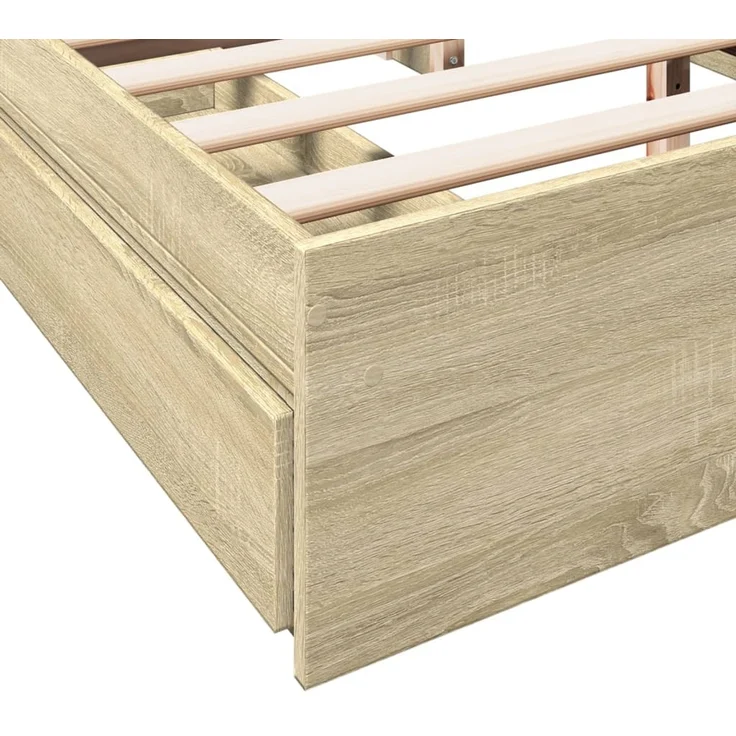 vidaXL Bettgestell mit Schubladen Sonoma-Eiche 160x200cm Holzwerkstoff 3280645 – Bild 7
