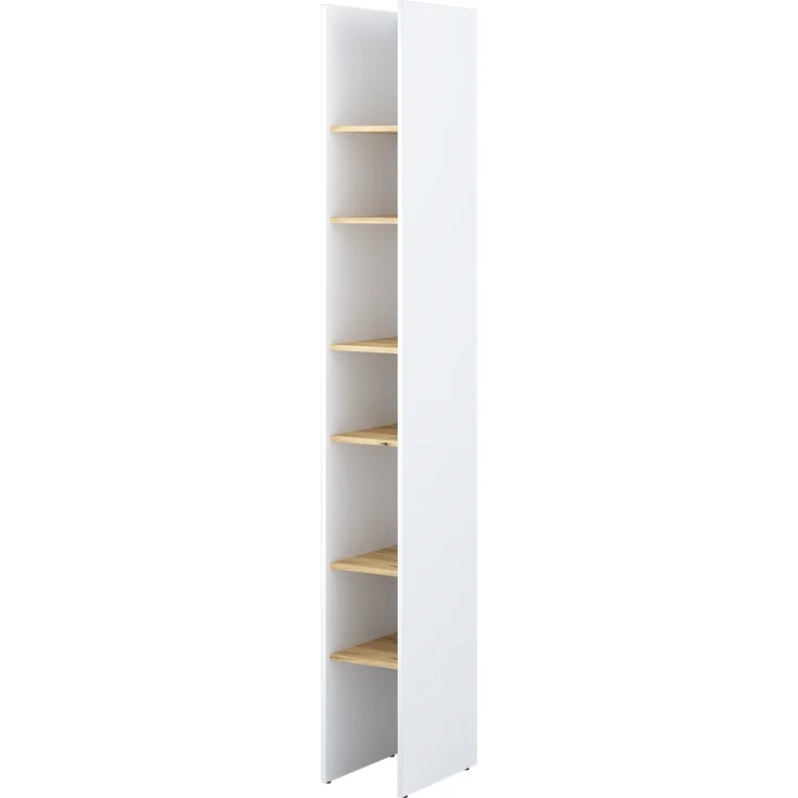 MEBLINI Schrank für Schrankbett Bed Concept - Hochschrank mit Regalen - BC-24 - Weiß/Artisan Eiche – Bild 1